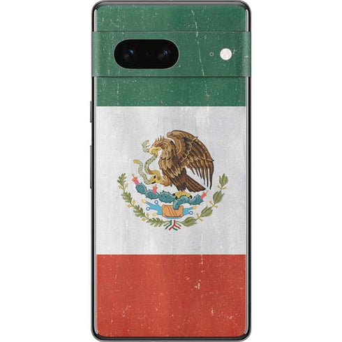 Mexico Flag Distressed Pixel Skins